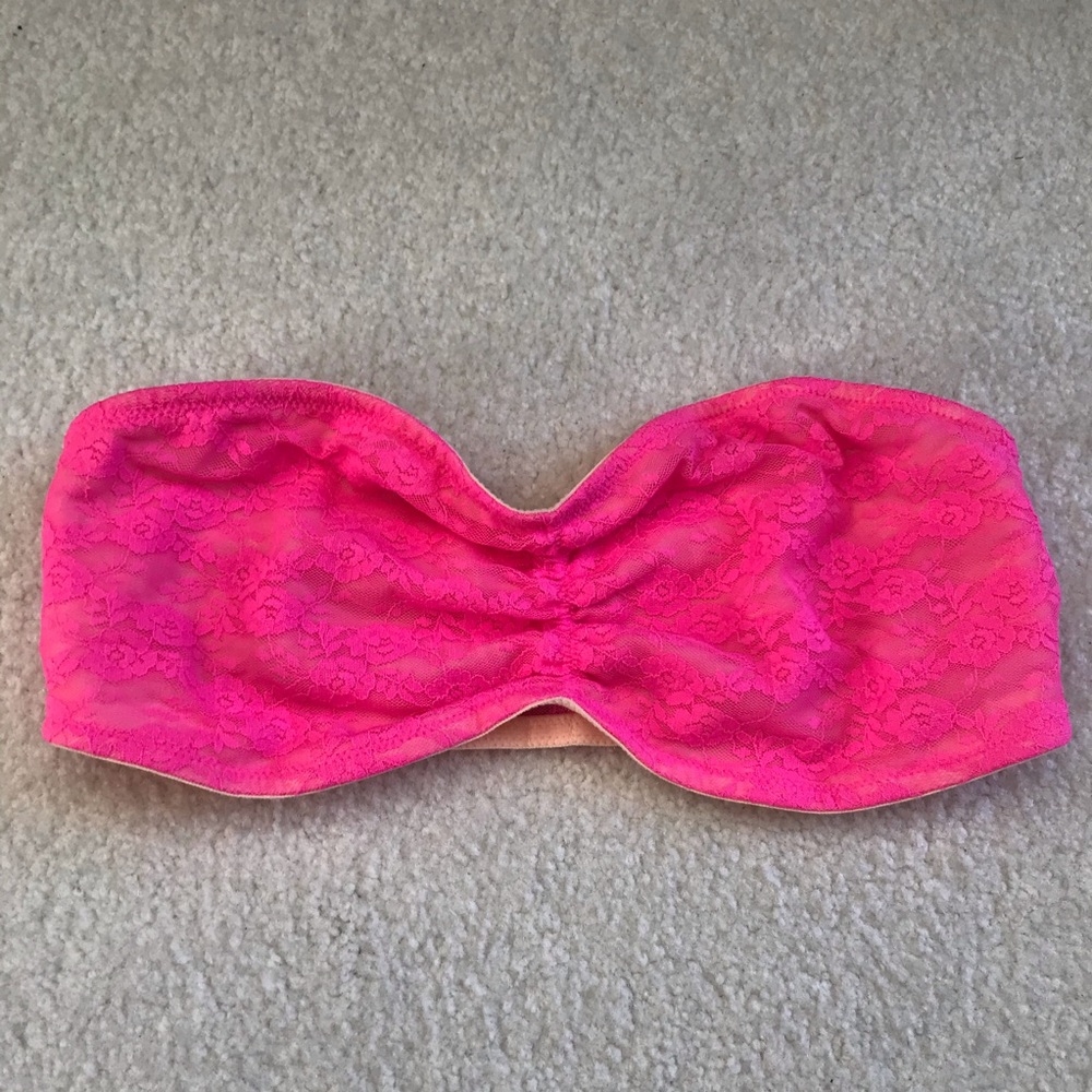 PINK Hot Pink Lace Bandeau